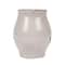 Hello Honey® 50oz. White & Black Reactive Glaze Flower Design Debossed Stoneware Pitcher